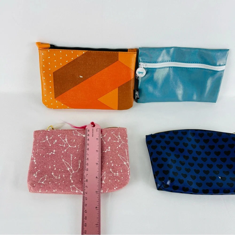 IPSY Makeup Cosmetic Bags Lot of 4 Bags Only. No Cosmetics Included